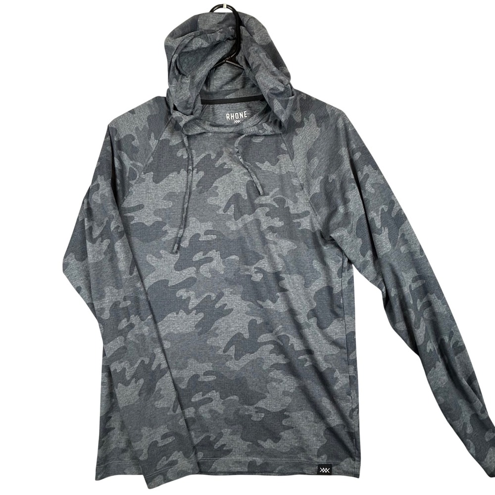 RHONE‎ Reign Men's Camouflage Hoodie Long Sleeve Athletic Performance Shirt S